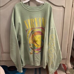 Urban Outfitters Green Nirvana Sweatshirt